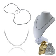 NASZYJNIK SREBRNY ŻMIJKA KLASYCZNA STAL CHIRURGICZNA