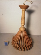 DREWNIANA LAMPA WISZĄCA NEW LOOK z PRL-u