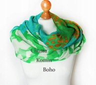 Chusta Komin Boho Lekka Szyfonowa**87 cm PRINT