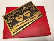 Obraz 3D Dwa Serca Personalizowany Prezent Walentynki NOWEO