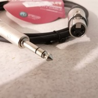 Kabel mikrofonowy XLR / Jack 6.3 mm stereo 150cm guma