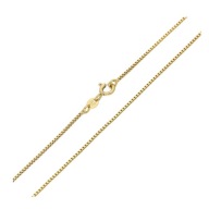 86315 Łańcuszek stal chirurgiczna 316L pozłacany 18k kostka 50 CM 1,1 MM