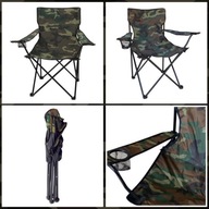 KRZESŁO SKŁADANE WĘDKARSKIE FOTEL NA RYBY TURYSTYCZNE POLOWE + POKROWIEC