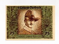 Niemiecka Afryka Wschodnia - 75 Pfennig - 1921 - bardzo rzadki UNC