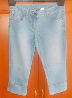 Spodnie damskie jeansy bermudy rybaczki podwijane 36