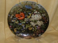 Kolekcjonerski talerz ozdobny obraz porcelanowy Bradex Kwiaty pospolite