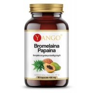 Suplement diety Yango Bromelaina i Papaina 490 mg 90 kapsułek wegański