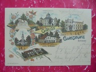 POKÓJ CARLSRUHE SCHLESIEN NAMYSŁÓW LITOGRAFIA ZAMEK LEŚNICZÓWKA STRZELNICA