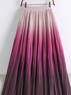 PLISOWANA SPÓDNICA ombre cieniowana śliwka róż