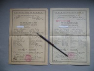 GENERALNA GUBERNIA KRAKAU KRAKÓW ŚWIADECTWO SZKOLNE 1942-1943 - 2 szt
