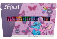 Pisaki 24 szt. Flamastry Zmywalne Cienka Końcówka DISNEY STITCH