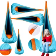 HUŚTAWKA SIEDZISKO KOKON DENOH LIMONKA-RÓŻ DLA DZIECI NEO-SPORT 55 X 55 CM