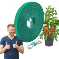 TAŚMA Z RZEPEM RZEP DO MOCOWANIA WIĄZANIA ROŚLIN KABLI ZIELONY 5m