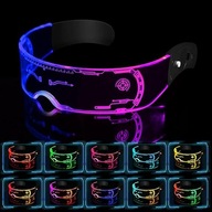 Neonowe Okulary LED – Cyberpunk Party, Świecące, Unisex