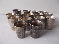 Judaika - 15 kolekcjonerskich, kiduszowych kieliszków 84.