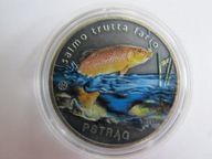 10 złotych rybek pstrąg nowe srebro platerowane kolorowa