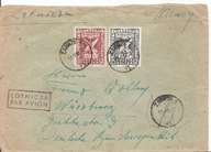 ZABRZE 1 -koperta lotniczy do NIEMCY -obieg 1954 rok