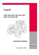 Case CVX 140., 150, 160, 175, 195 - instrukcja obsługi ciągników PL