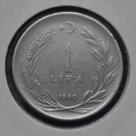 *TURCJA [0364]*1 Lira 1960 Lira turecka Mustafa Kemal Ataturk I Prezydent