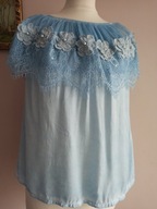 GARCONNE włoska bluzka hiszpanka z falbaną 36/38