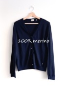 BOOMERANG SWEDEN KARDIGAN SETER ROZPINANY NA GUZIKI WEŁNA MERINO PREMIUM 40