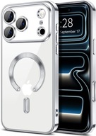 iPhone 17 Pro Max – Etui MagSafe Srebrne Shockproof | Ochrona Aparatu PROMO