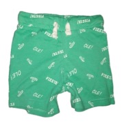 BABY zielone SPODENKI bawełniane DZIECIĘCIE letnie szorty sombrero NOWE 74