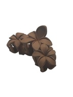 SPINKA do włosów KLAMRA duża kwiat HAWAJSKI potrójny BRĄZOWY