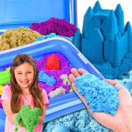 PIASEK KINETYCZNY 3KG ZESTAW DLA DZIECI FOREMKI + GRATIS BASEN DUŻY XXL