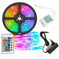 Taśma LED kolorowa wodoodporna 5M + zasilacz