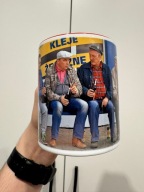 Kubek Ranczo Ławeczka 300 ml czerwone wnętrze i uszko nadruk serial prezent