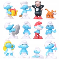 Figurki SMERFY Zestaw Figurek 12 szt. 12x GARGAMEL KLAKIER smurfs Na tort