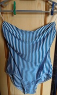 Kostium kąpielowy w niebieskie paski retro nowy