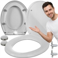 DESKA WC SEDESOWA WOLNOOPADAJĄCA TWARDA WYPINANA UNIWERSALNA BIAŁA 44CM