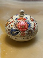 PAPER MACHE KASHMIR MALOWANY BOX PUDEŁKO POJEMNIK VINTAGE