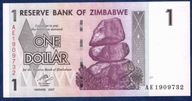ZIMBABWE 1$ 2007 UNC