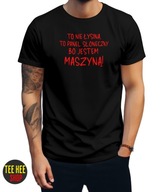 KOSZULKA TO NIE ŁYSINA TO PANEL SŁONECZNY DLA FACETA CZARNA XL