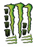 NAKLEJKI NA MOTOR MOTOCYKL ROWER MONSTER ZESTAW