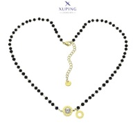 72276 Celebrytka złota stal chirurgiczna kryształki motyw zegara