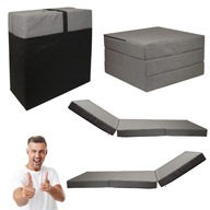 MATERAC TURYSTYCZNY PIANKOWY ROZKLADANY SKLADANY 195X60 SZARY + POKROWIEC
