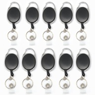 10X SKI-PASS BRELOK NA INDENTYFIKATOR Z KARABIŃCZYKIEM KÓŁECZKO KLIPS CZARN