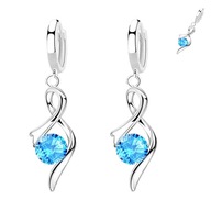 Kolczyki K07 wiszące krótkie cyrkonie pr. sr. 925