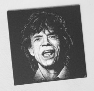 Rolling Stones Mick Jagger Oryginalny obraz na blasze Grawerka Staloryt