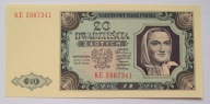 20 złotych z 1948 roku. Ser, KE. UNC-