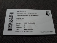 Używany bilet Legia Warszawa - Stal Mielec - 12.03.2023