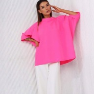 bluzka oversize fuksja, polska Miss City 2XL/3XL nowa z metką