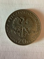 Moneta 20 zł Nowotko bez znaku mennicy 1975
