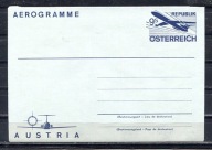 A56079)Austria: Aerogram, Samolot