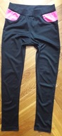 Czarno różowe legginsy Favns Collection M