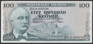 Islandia 100 koron 1961 - stan bankowy UNC -